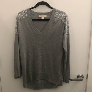 Michael Kors Embellished Shoulder Sweater